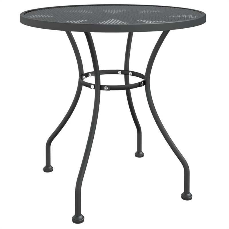 vidaXL Expanded Metal Mesh With E-Coating Garden Dining Set in Anthracite/Gray