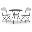 vidaXL Expanded Metal Mesh With E-Coating Garden Dining Set in Anthracite/Gray