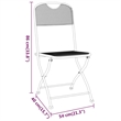 vidaXL Expanded Metal Mesh Medium Foldable Garden Dining Set in Anthracite/Gray