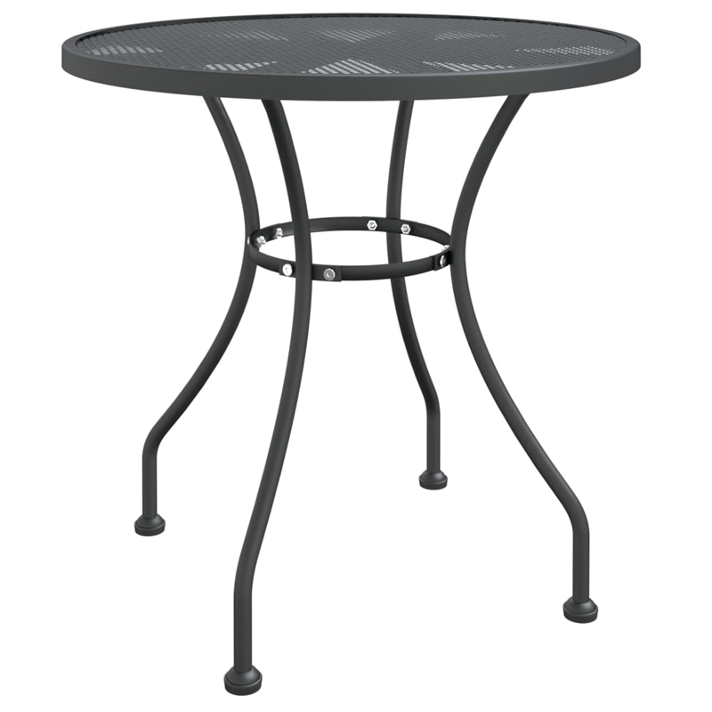 vidaXL Expanded Metal Mesh Medium Foldable Garden Dining Set in Anthracite/Gray