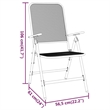 vidaXL Expanded Metal Mesh Medium Foldable Garden Dining Set in Anthracite/Gray