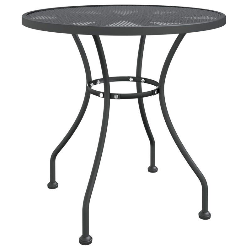 vidaXL Expanded Metal Mesh Medium Foldable Garden Dining Set in Anthracite/Gray