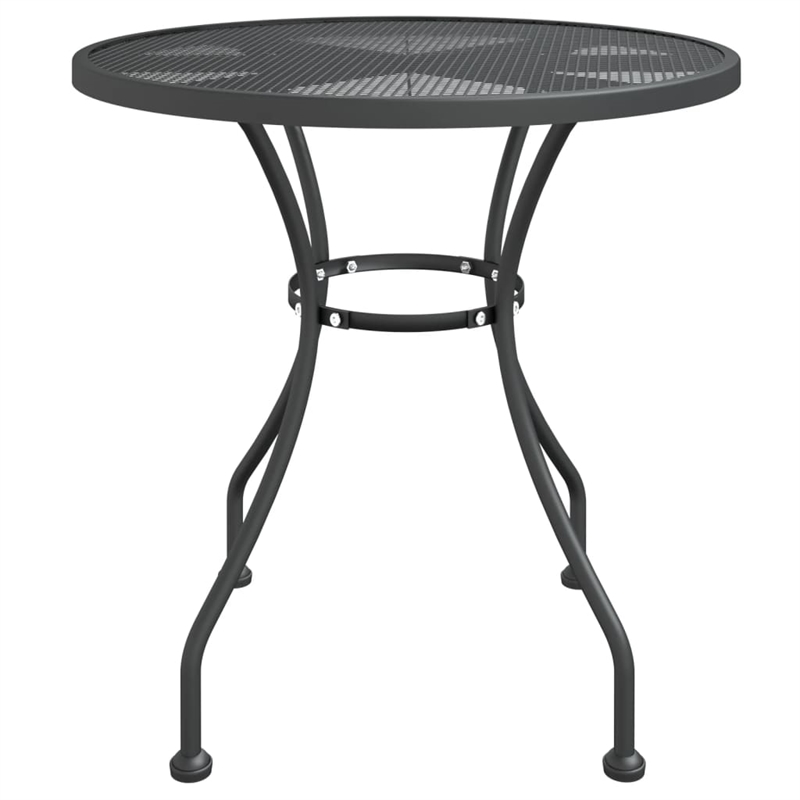 vidaXL Expanded Metal Mesh Medium Foldable Garden Dining Set in Anthracite/Gray