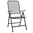 vidaXL Expanded Metal Mesh Medium Foldable Garden Dining Set in Anthracite/Gray