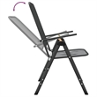 vidaXL Expanded Metal Mesh Medium Foldable Garden Dining Set in Anthracite/Gray