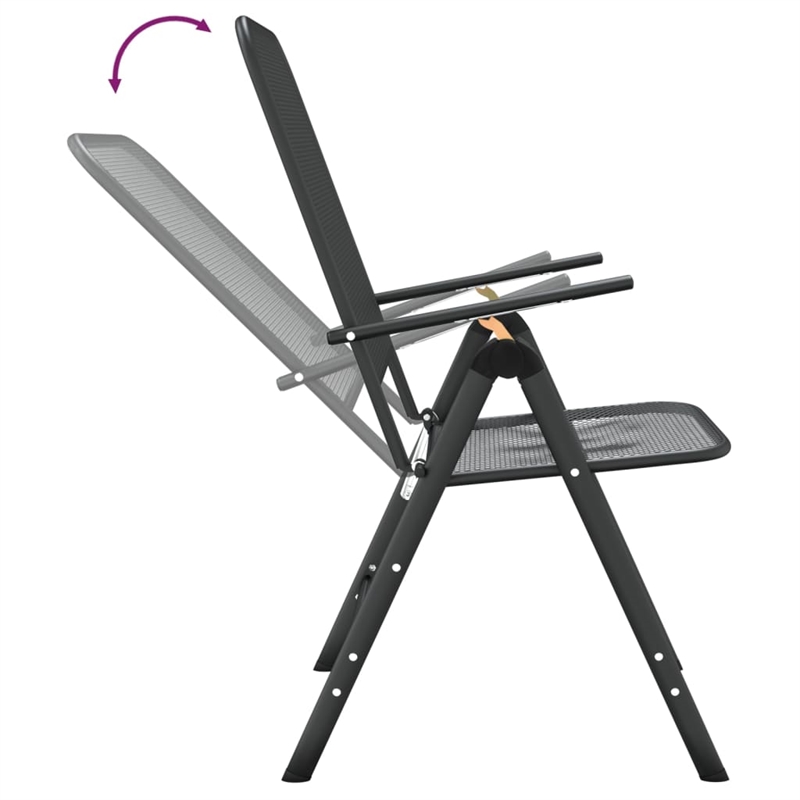 vidaXL Garden Dining Set in Anthracite/Gray