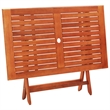 vidaXL Solid Eucalyptus Wood Standard Outdoor Dining Set in Brown