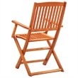 vidaXL Solid Eucalyptus Wood Standard Outdoor Dining Set in Brown