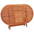 vidaXL Solid Eucalyptus Wood 9 Piece Set Outdoor Dining Set Natural/Brown