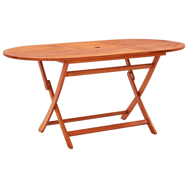 vidaXL Eucalyptus Solid Eucalyptus Wood Medium Outdoor Dining Set in Brown