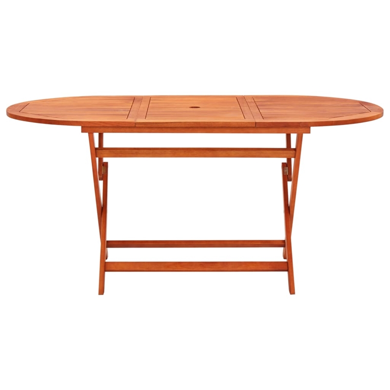 vidaXL Eucalyptus Solid Eucalyptus Wood Medium Outdoor Dining Set in Brown