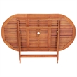 vidaXL Eucalyptus Solid Eucalyptus Wood Medium Outdoor Dining Set in Brown