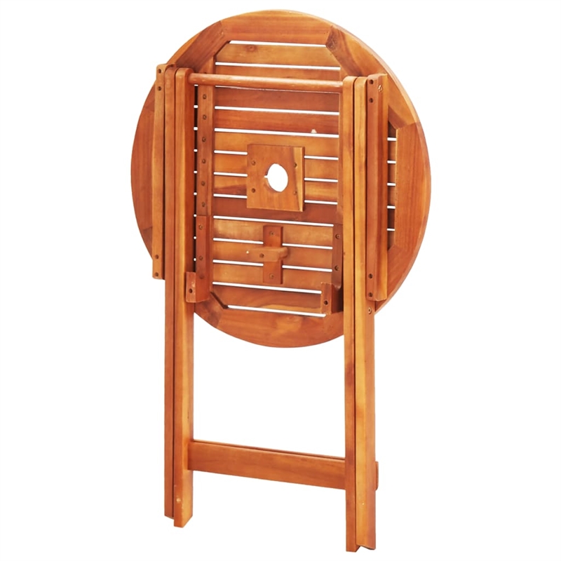 vidaXL Wooden Solid Eucalyptus Wood Compact Outdoor Dining Set in Brown