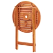 vidaXL Wooden Solid Eucalyptus Wood Compact Outdoor Dining Set in Brown