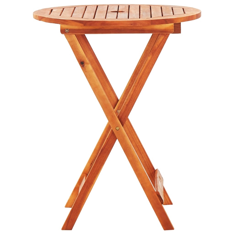 vidaXL Wooden Solid Eucalyptus Wood Compact Outdoor Dining Set in Brown
