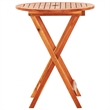 vidaXL Wooden Solid Eucalyptus Wood Compact Outdoor Dining Set in Brown
