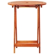 vidaXL Wooden Solid Eucalyptus Wood Compact Outdoor Dining Set in Brown