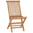 vidaXL Solid Teak Wood Foldable Garden Dining Set in Brown