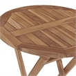 vidaXL Solid Teak Wood Foldable Garden Dining Set in Brown