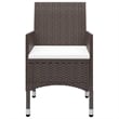 vidaXL Dining Set in Brown/Cream White