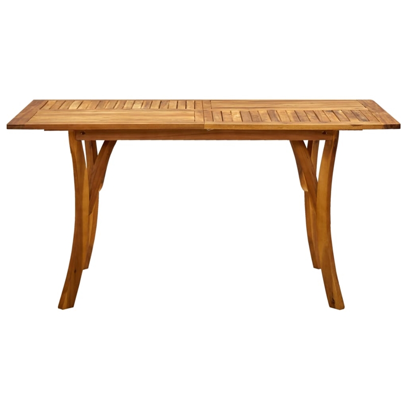 vidaXL Solid Acacia Wood Medium Durable Dining Set in Black