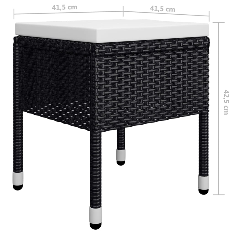 vidaXL Solid Acacia Wood Medium Durable Dining Set in Black