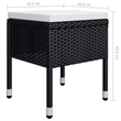 vidaXL Solid Acacia Wood Medium Durable Dining Set in Black