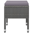 vidaXL Solid Acacia Wood 5 Piece Sturdy Dining Set in Gray