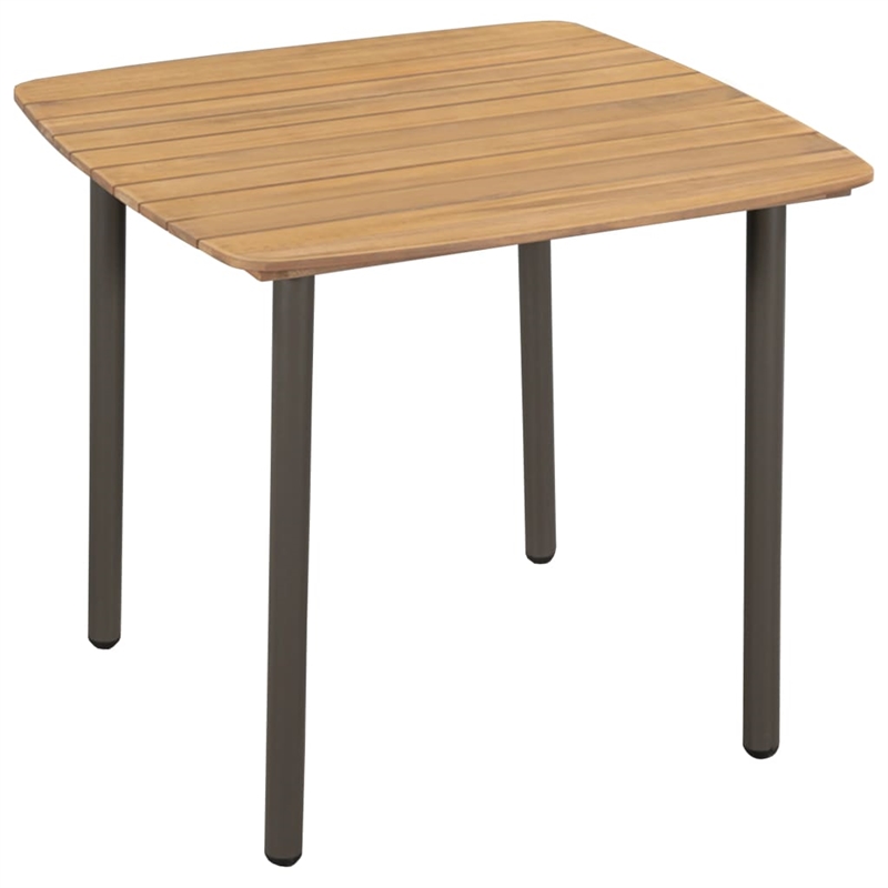 vidaXL Solid Acacia Wood Standard Dining Set in Black