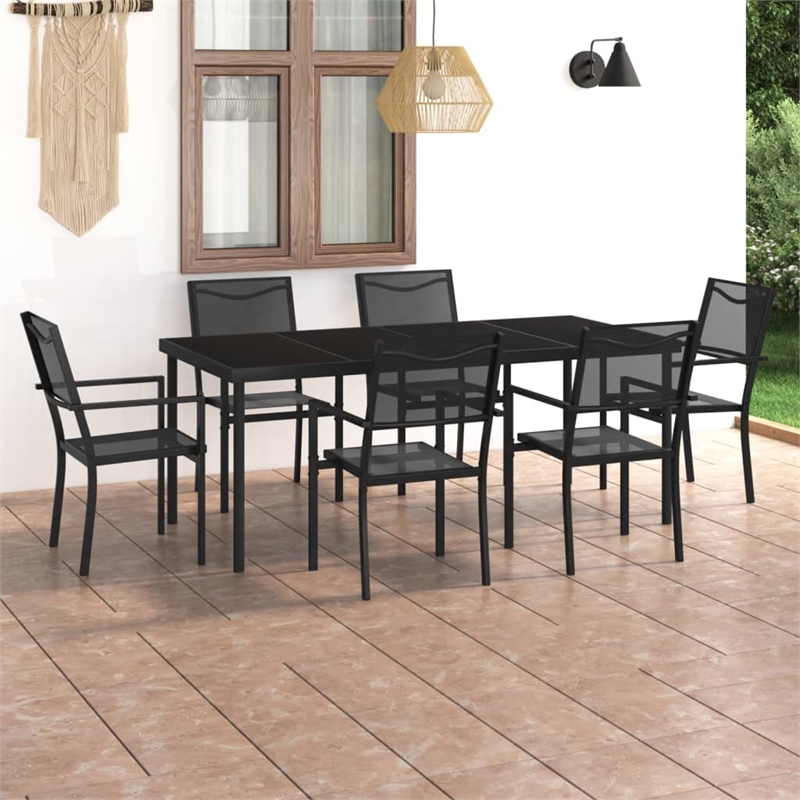vidaXL Outdoor Dining Set in Anthracite/Gray