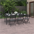 vidaXL Outdoor Dining Set in Anthracite and Black/Gray