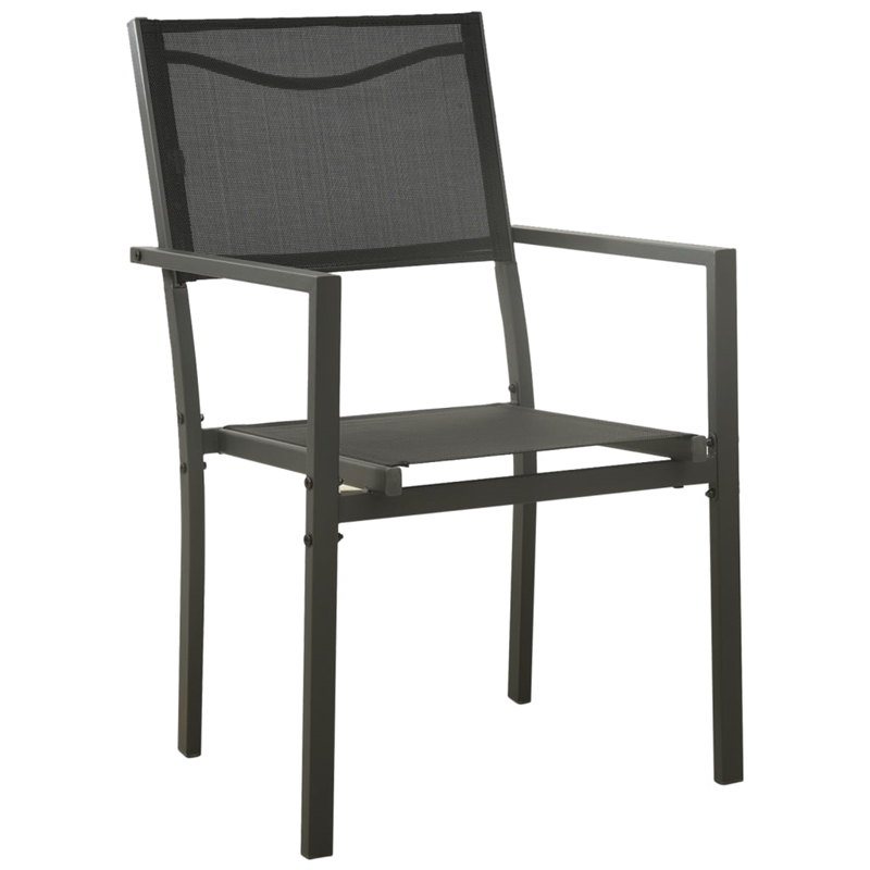 vidaXL Outdoor Dining Set in Anthracite and Black/Gray