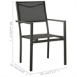 vidaXL Outdoor Dining Set in Black and Anthracite/Gray