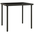 vidaXL Outdoor Dining Set in Black and Anthracite/Gray