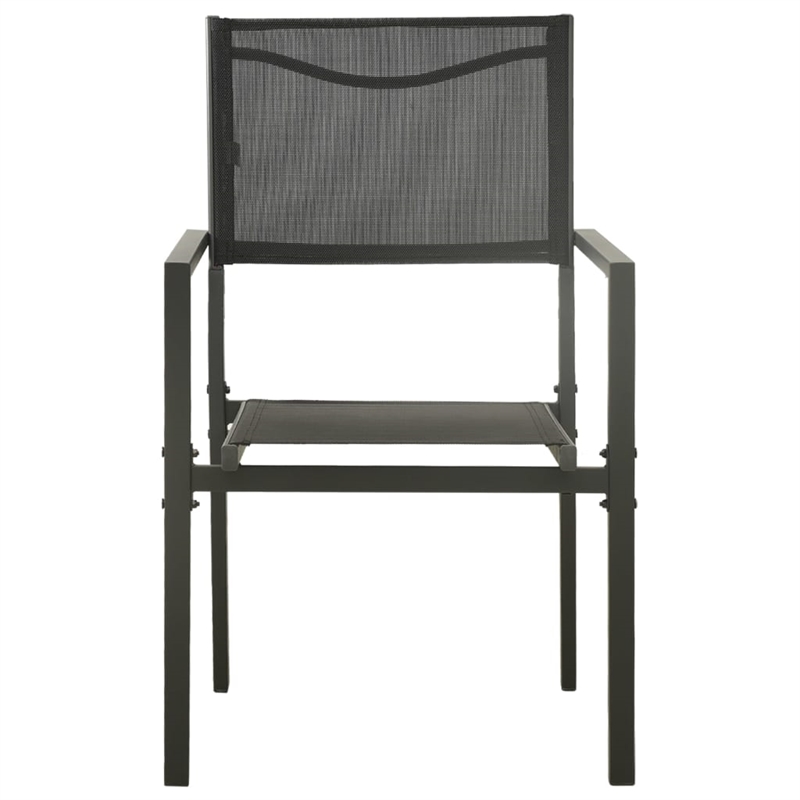 vidaXL Outdoor Dining Set in Black and Anthracite/Gray
