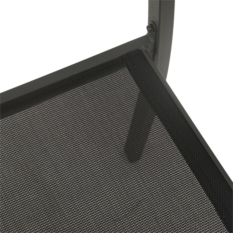 vidaXL Outdoor Dining Set in Black and Anthracite/Gray