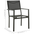 vidaXL Outdoor Dining Set in Black and Anthracite/Gray