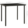 vidaXL Outdoor Dining Set in Black and Anthracite/Gray