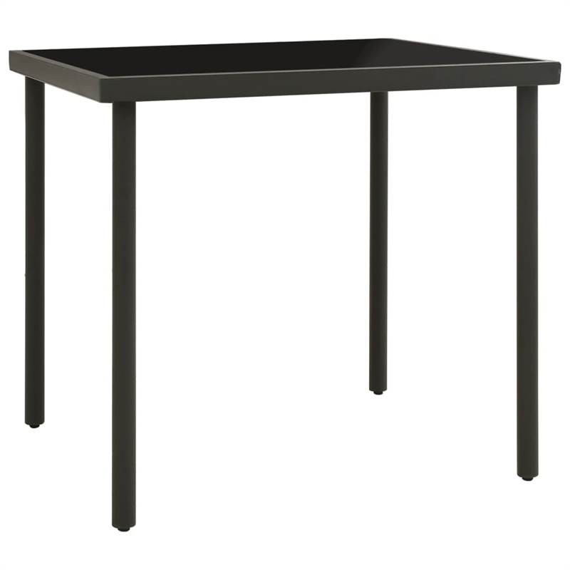 vidaXL Outdoor Dining Set in Black and Anthracite/Gray