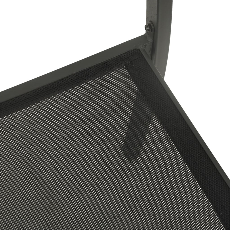vidaXL Outdoor Dining Set in Black and Anthracite/Gray