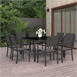 vidaXL Outdoor Dining Set in Anthracite/Black/Gray