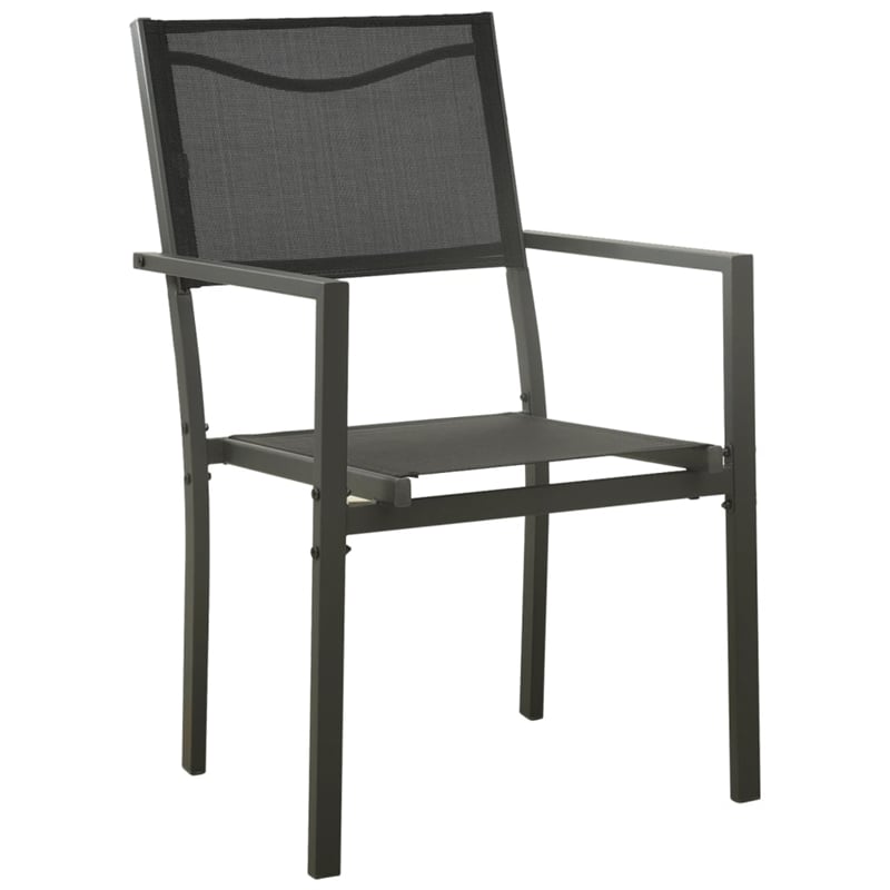 vidaXL Outdoor Dining Set in Anthracite/Black/Gray