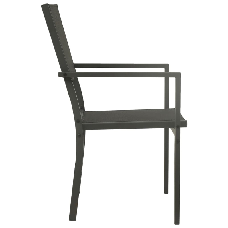 vidaXL Outdoor Dining Set in Anthracite/Black/Gray