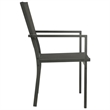 vidaXL Outdoor Dining Set in Anthracite/Black/Gray