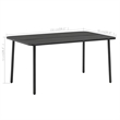 vidaXL Steel With E-Coated and Powder-Coated Dining Set in Dark Gray