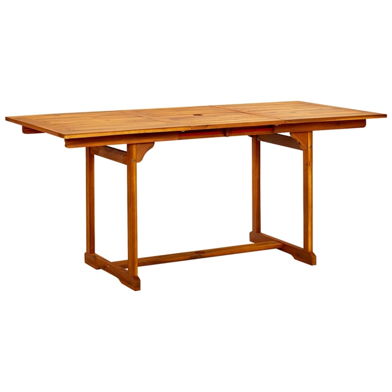 vidaXL Solid Acacia Wood Medium Garden Dining Set Natural/Brown