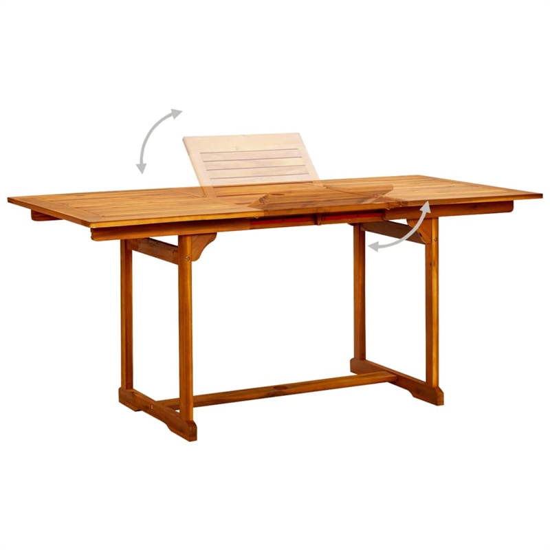 vidaXL Solid Acacia Wood Medium Garden Dining Set Natural/Brown