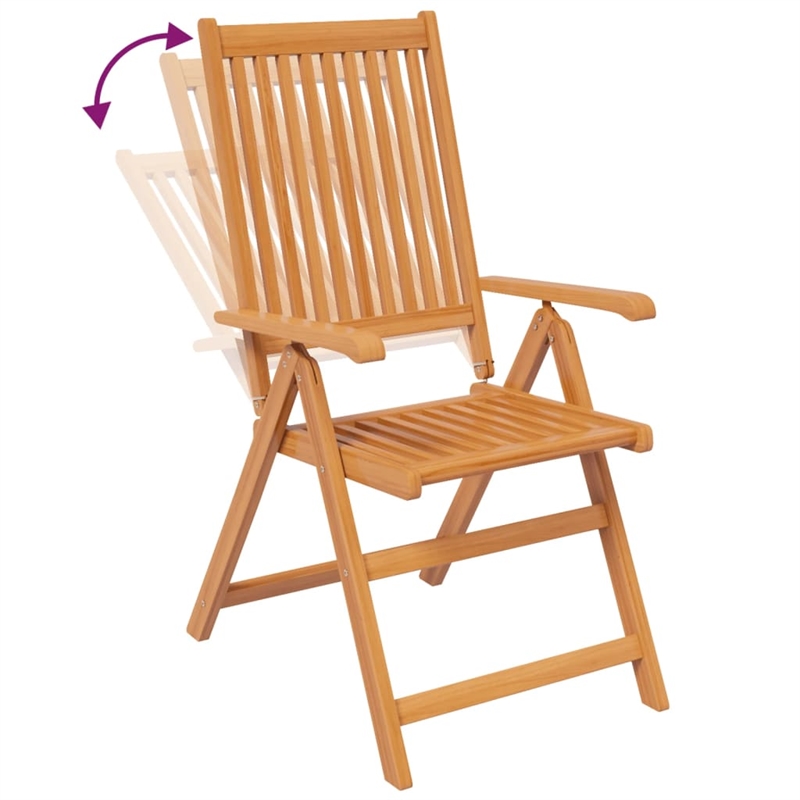 vidaXL Solid Acacia Wood Medium Garden Dining Set Natural/Brown