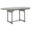 vidaXL Solid Acacia Wood Medium Extendable Garden Dining Set in Gray