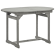 vidaXL Solid Acacia Wood Medium Extendable Garden Dining Set in Gray